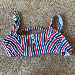 Striped bikini top